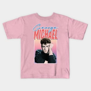 George Michael / 80s Style Retro Fan Art Design Kids T-Shirt